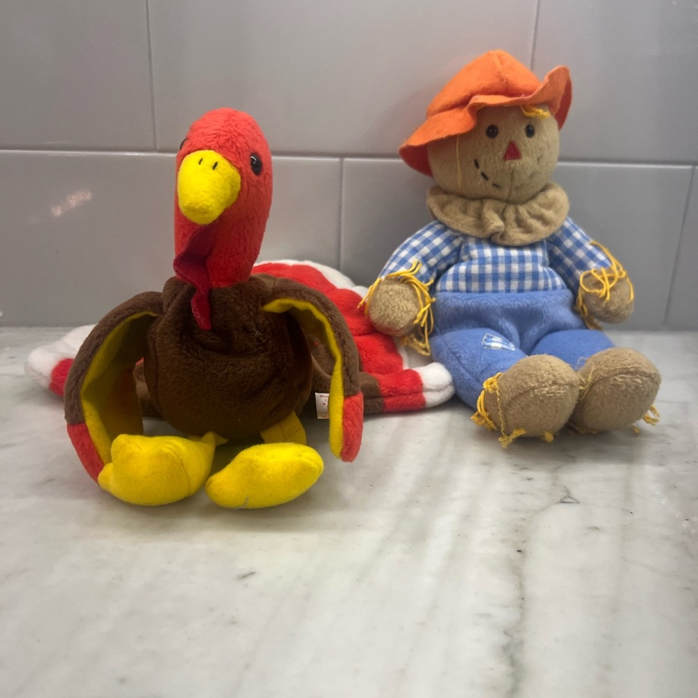 Plush Turkey (Beanie Babies) Scarecrow (Mary Meyer)